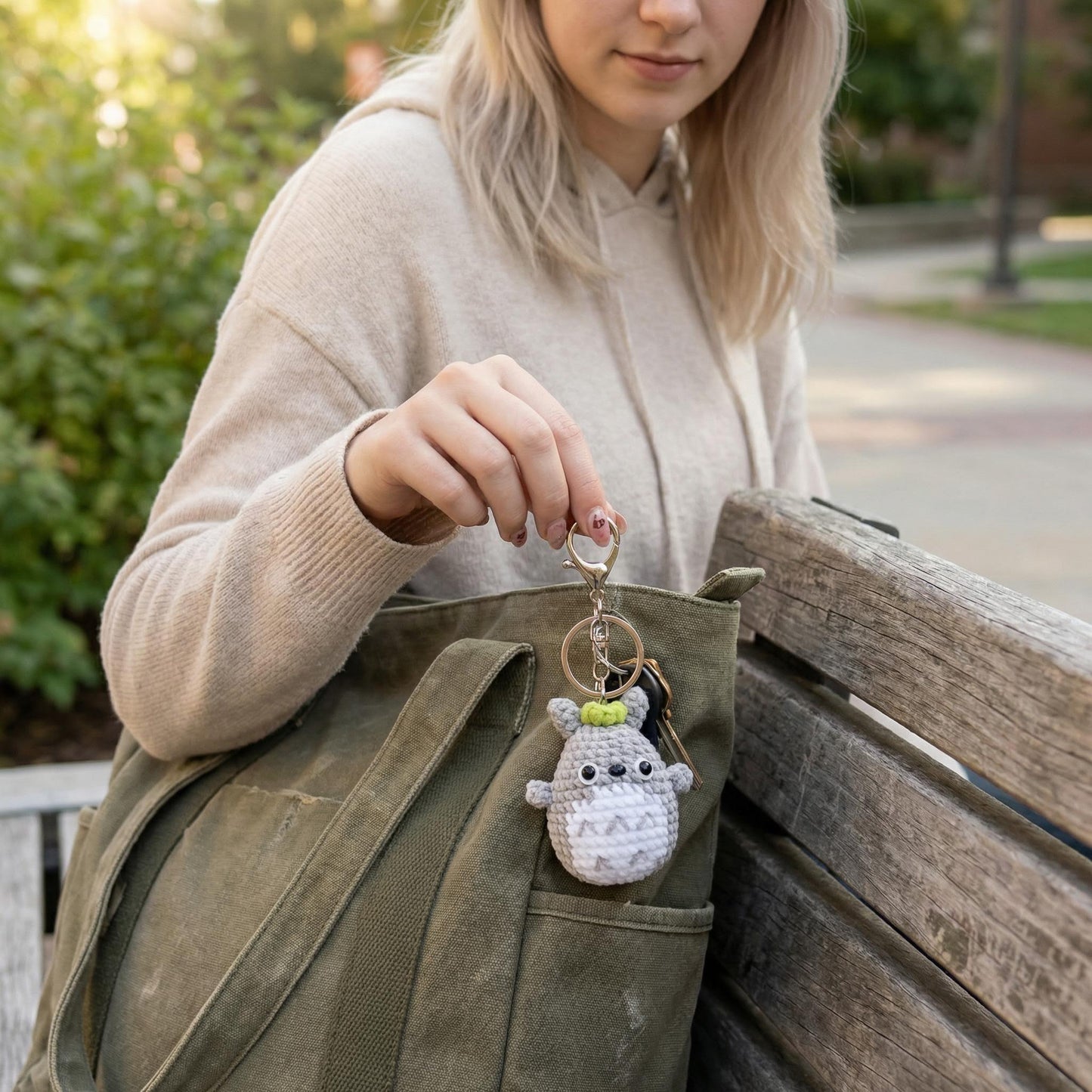 Totoro Crochet Keychain Bag Charm