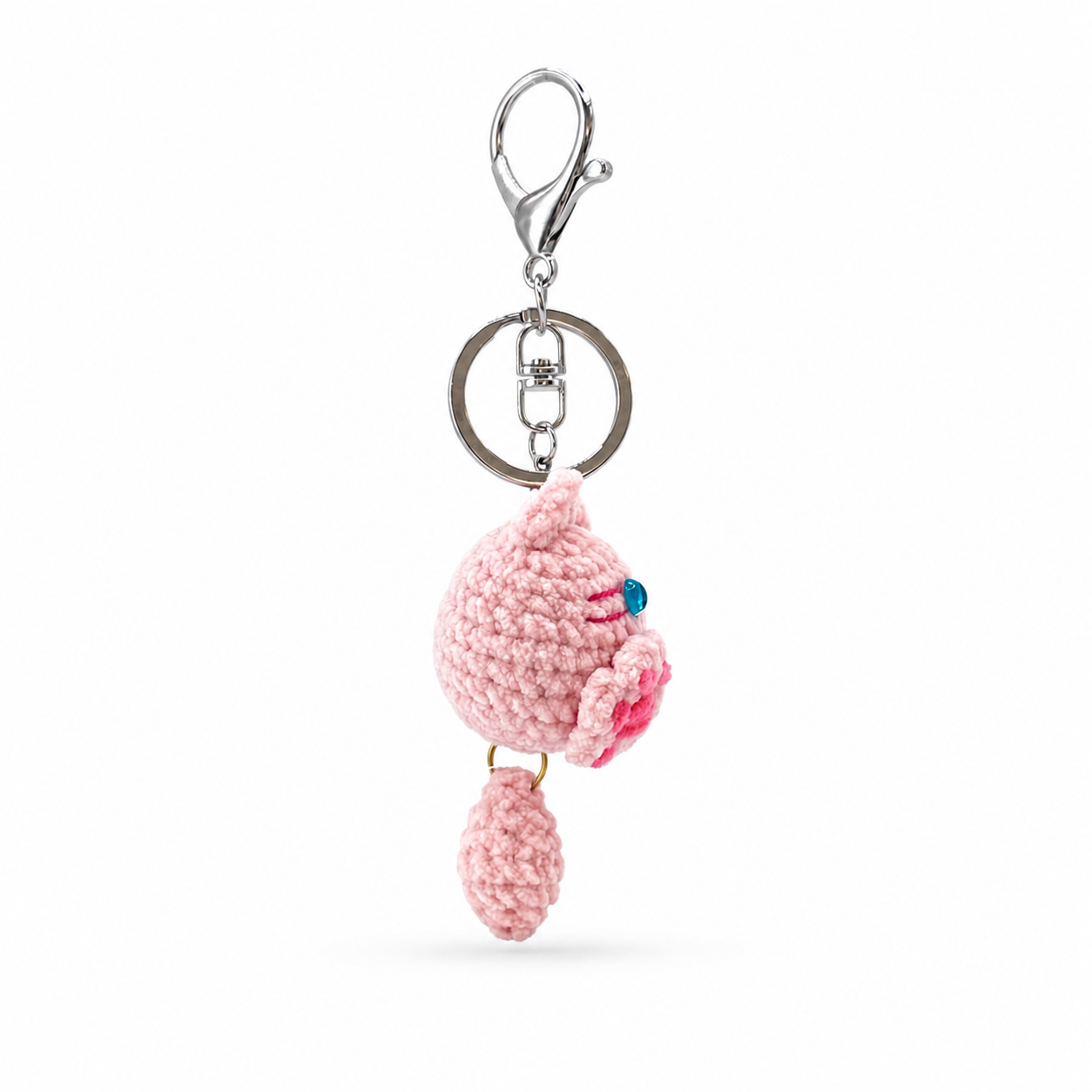 Cat With Tail Crochet Keychain Bag Charm