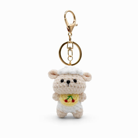 Bib Sheep Crochet Keychain Bag Charm