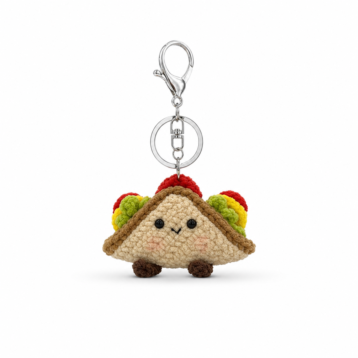 Sandwich Crochet Keychain Bag Charm