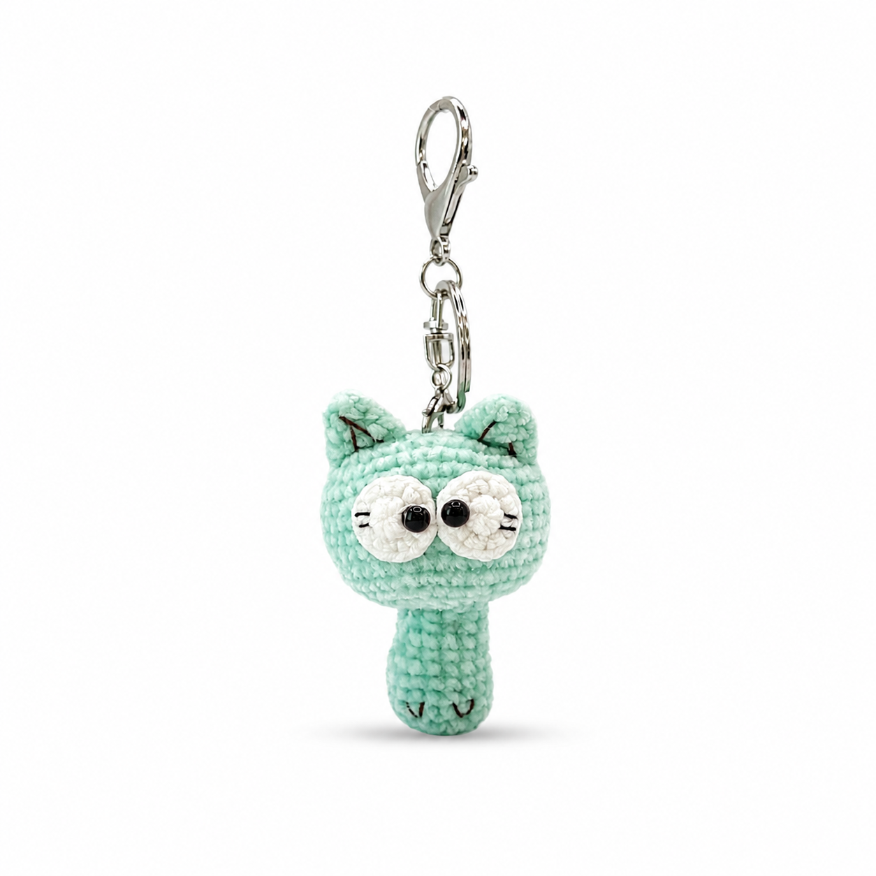Big Eyess Cat Crochet Keychain Bag Charm