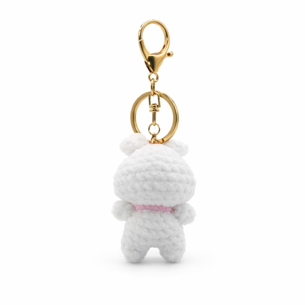 Bib Rabbit Crochet Keychain Bag Charm