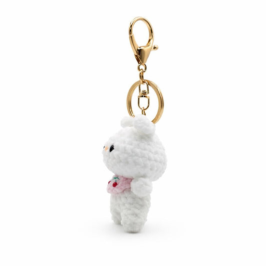 Bib Rabbit Crochet Keychain Bag Charm