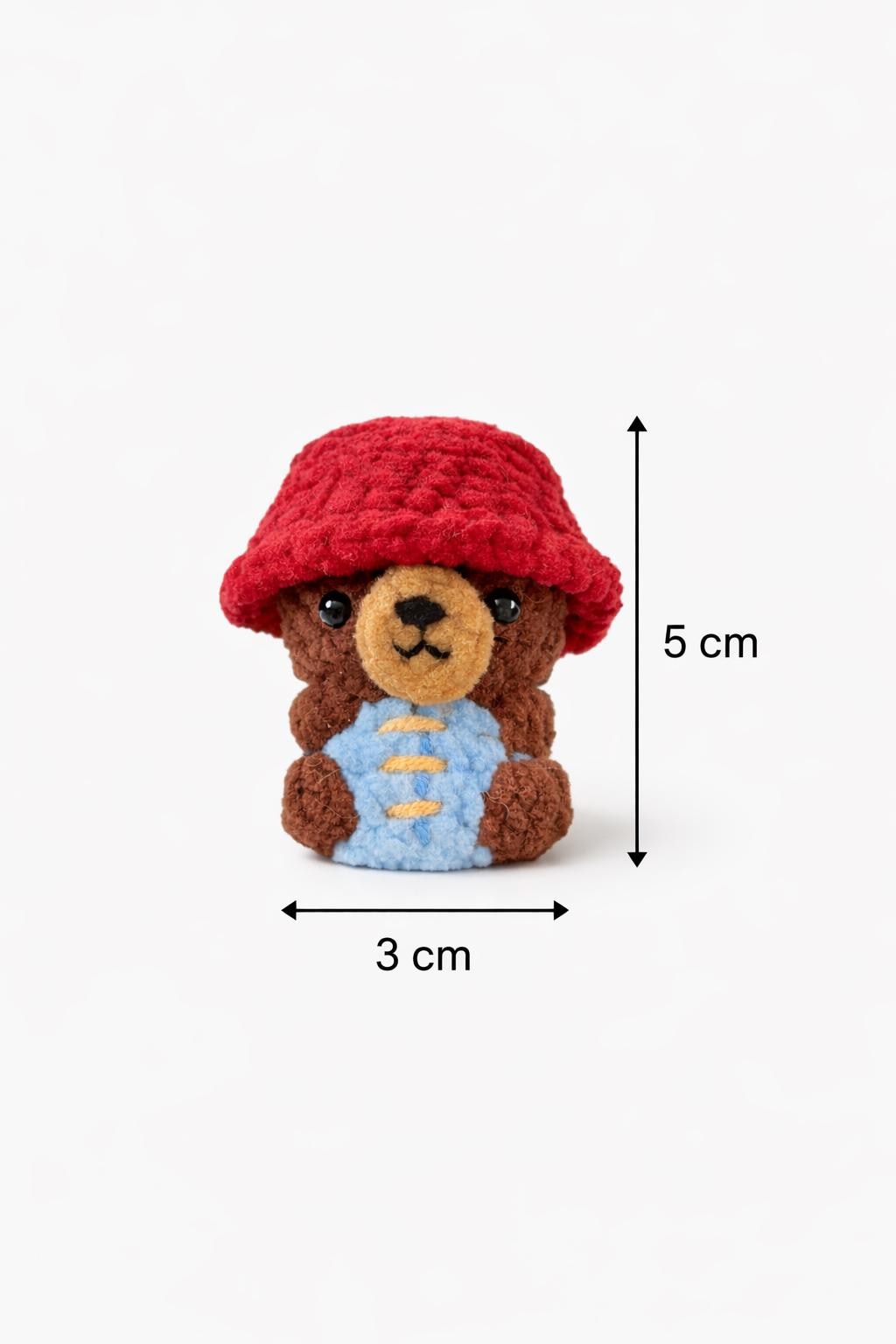 Paddington Bear Crochet Keychain Bag Charm