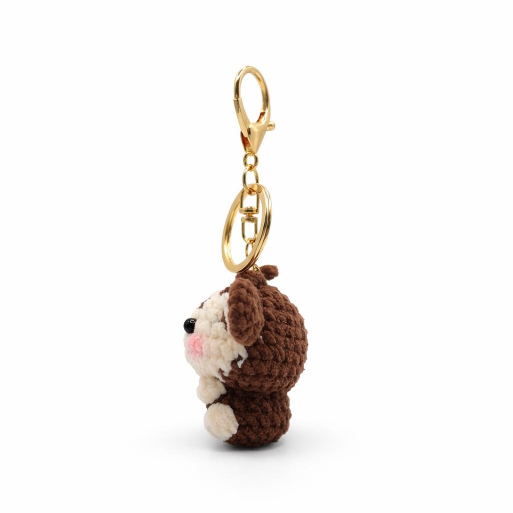 Monkey Crochet Keychain Bag Charm