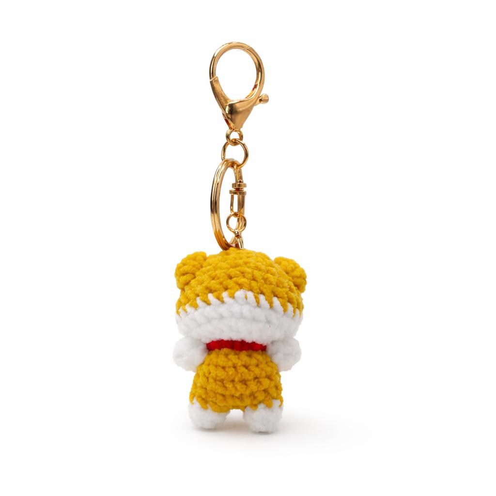 Bib Tiger Crochet Keychain Bag Charm