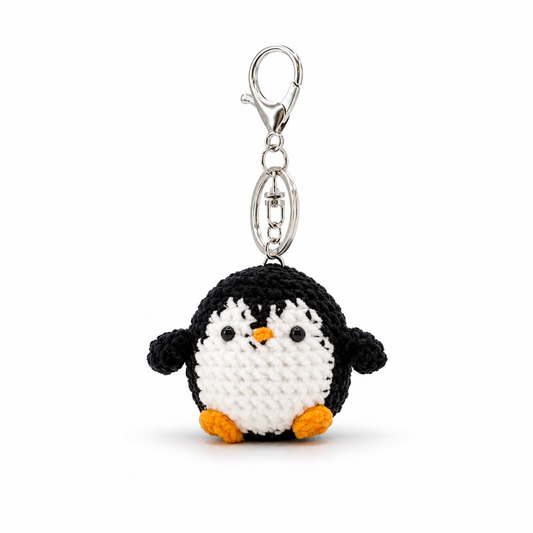 Penguin Crochet Keychain Bag Charm